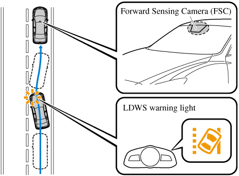 The warning light flashes when the system has a malfunction.